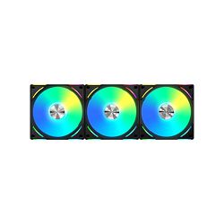 Lian Li ventilator 120mm UNI FAN AL120 V2 RGB, PWM, 3-pack + kontroler, Black, 12ALV23B