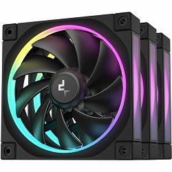 DeepCool ventilator 120mm FL12, ARGB, PWM, Black, 3-Pack, R-FL12-BKAPN3-G