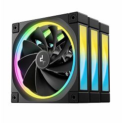 DeepCool ventilator 120mm FL12R, ARGB, PWM, Reverse Blade, Black, 3-Pack, R-FL12R-BKAPN3-G