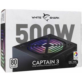 Napajanje White Shark 500W GPSU-W500F CAPTAIN-3 RGB, 80 PLUS