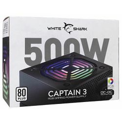Napajanje White Shark 500W GPSU-W500F CAPTAIN-3 RGB, 80 PLUS