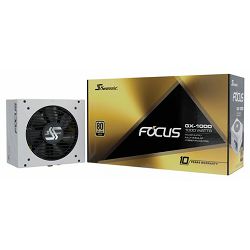 Napajanje Seasonic 1000W FOCUS GX 1000, White, Full modular, 80 PLUS Gold, ATX 3.1, FOCUS-GX-1000-V4-WHITE