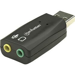 Manhattan Sound Adapter, USB, 3D, Black