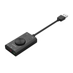 Orico USB eksterna zvučna kartica, ORICO-SC2-BK-BP, 43375