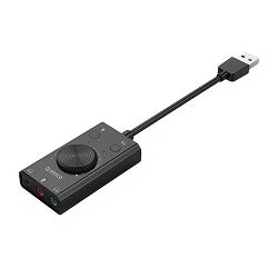 Orico USB eksterna zvučna kartica, ORICO-SC2-BK, 43375