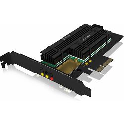 IcyBox M.2 SATA/NVMe SSD > PCIe, IB-PCI215M2-HSL