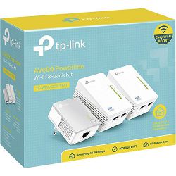 Powerline mrežni adapter TP-Link TL-WPA4220TKIT AV600, 3-pack, 2.4GHZ, 2×LAN