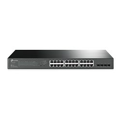 TP-Link Omada JetStream 24-port Gigabit L2 PoE+ Smart preklopnik (Switch), 24×10/100/1000M RJ45 port, 4×Gbit SFP, 802.3at/af, 19" 1U rack mount (250W), TL-SG2428P