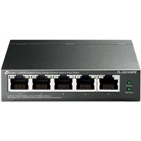 TP-Link Switch TL-SG105PE, 5-Port Gigabit Easy Smart Switch with 4-Port PoE+, metlani