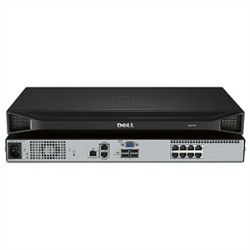 Dell DAV2108 8-port analog upgradeable to digital KVM switch, with rails