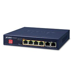 Planet GSD-604HP 4-Port 10/100/1000T 802.3at PoE + 2-Port 10/100/1000T Desktop Switch, PLT-GSD-604HP