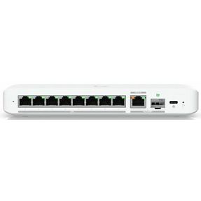 Ubiquiti Switch USW-Flex-2.5G-8, 8-port 2.5 GbE switch with a 10 GbE RJ45/SFP+ combination uplink port that can be powered with a USB-C or PoE+ adapter