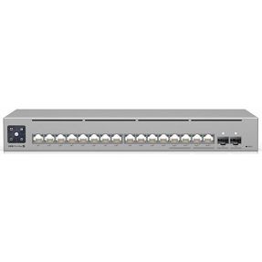 Ubiquiti Switch USW-PRO-MAX-16-POE, 16-Port, Layer 3 Etherlighting switch with (4) 2.5 GbE PoE++ ports, (12) GbE PoE+ ports, (2) 10G SFP+ ports (180W total PoE)
