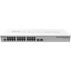 MikroTik Cloud Router/Switch CRS326-24G-2S+RM, Cloud Router SwOS/RouterOS powered 24 port Gigabit Ethernet switch with two SFP+ ports