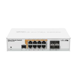 MikroTik CRS112-8P-4S-IN, 8x Gigabit Ethernet Smart Switch with PoE-out, MIK-CRS112-8P-4S-IN