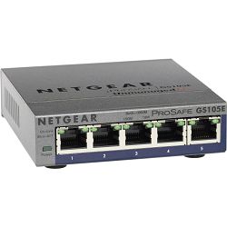 Netgear Switch GS305-300PES, 5-Port Gigabit Ethernet SOHO Unmanaged Switch