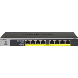 Netgear Switch GS108LP-100EUS, 8-Port Gigabit Ethernet PoE+ Unmanaged Switch with FlexPoE (60W)