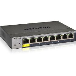 Netgear Switch GS108T-300PES, 8-Port Gigabit Ethernet Smart Switches with Cloud Management