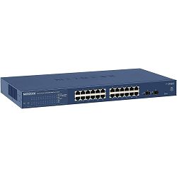Netgear Switch GS724T-400EUS, 24-Port Gigabit Ethernet Smart Switch with 2 Dedicated SFP Ports