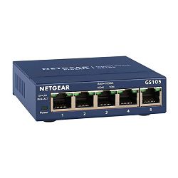 Netgear Switch GS105GE, 5-Port Gigabit Ethernet Switch