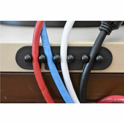 NaviaTec Plastic Plug Holder Cable Organizer (2-Pack), Black