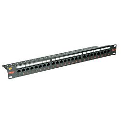 Roline Cat.6/ClassE 19" Patch Panel 24-porta UTP, crni,  26.11.0362