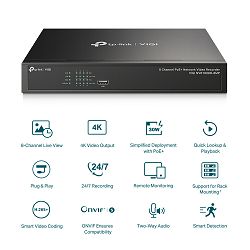 TP-Link VIGI NVR1008H POE+ mrežni video snimač, 8 kanala, tpl-nvr-1008-h-8mp