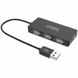 Asonic HUB USB 2.0 4 port, Tip A,  N-UH445
