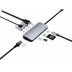 Asonic HUB USB Type-C , HDMI, LAN, USB 3.0/USB Type-C, SD čitač, N-UHC1001a