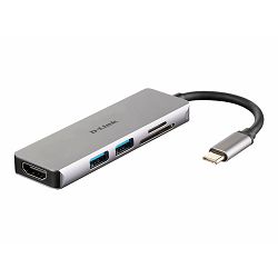 D-Link DUB-M530, 5-in-1 USB-C Hub with HDMI and SD/microSD Card Reader