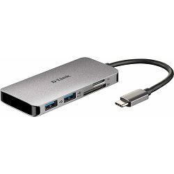 D-Link DUB-M610, 6-in-1 USB-C Hub with HDMI/Card Reader and Power Delivery