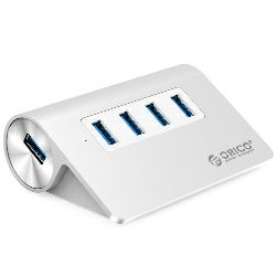 Orico 4-portni USB3.0 hub, Aluminium, srebrni, ORICO M3H4-V1-SV, 35182
