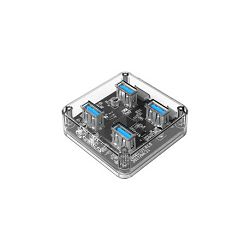 Orico 4-portni USB3.0 hub, prozirni (ORICO MH4U-U3-03-CR), 38901