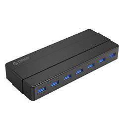 Orico USB HUB U3.0 7port sa vanjskim napajanjem Black, 40690