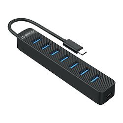 Orico 7-portni USB-C hub, crni, ORICO-TWC3-7A-BK-EP