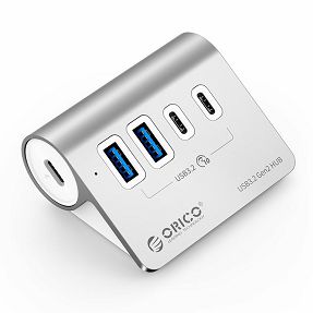 USB-C Hub Orico 4-port, USB-A, USB-C, M3CU2-G2-05-SV-BP