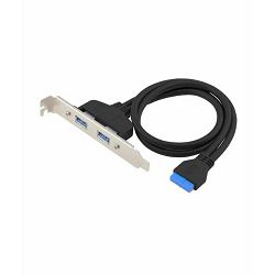 Bracket USB 3.0 interni 2 priključka, USB interni header 19 pin > 2xUSB 3.0., Conceptronic, EMRICK11B