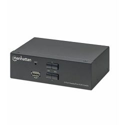 Manhattan KVM preklopnik, 1 korisnik 2 racunala, Display Port, USB 2.0, 3.5mm audio, 153546