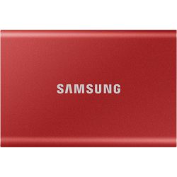 Samsung SSD 500GB 2.5" USB-C, T7 Portable, Red, MU-PC500R/WW