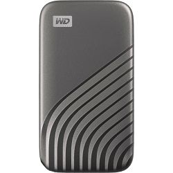 WD SSD 500GB 2.5" USB-C, My passport, GRAY,WDBAGF5000AGY-WESN