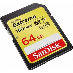SD 64GB Sandisk Extreme SDXC UHS-I R90/W40, SDSDXV6-064G-GNCIN