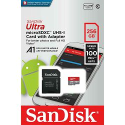 SD micro 256GB Sandisk Ultra Android, SDSQUAR-256G-GN6MA