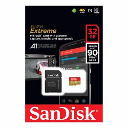 SD micro Sandisk Extreme 32GB, adapter, SDSQXAF-032G-GN6MA