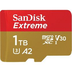 SD micro 1TB, Sandisk, Extreme R160/W90, UHS-I U3, A2, Class 10, SDSQXA1-1T00-GN6MA