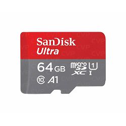 SD micro 64GB Sandisk Ultra 64GB + SD Adapter 120MB/s, SDSQUA4-064G-GN6MA