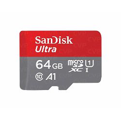 SD micro Sandisk Ultra 64GB, SD Adapter 120MB/s, SDSQUA4-064G-GN6MA