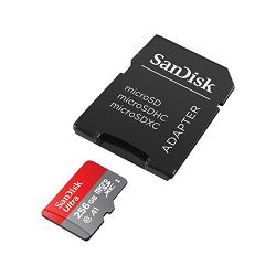 SD micro 256GB Sandisk Ultra 256GB + SD Adapter 120MB/s, SDSQUA4-256G-GN6MA