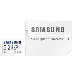 SD micro 512GB Samsung EVO Plus R130/W130, +Adapter, MB-MC512KA/EU