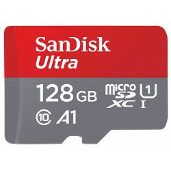 SD micro 128GB Sandisk Ultra 128GB + SD adapter, 140MB/s, SDSQUAB-128G-GN6MA