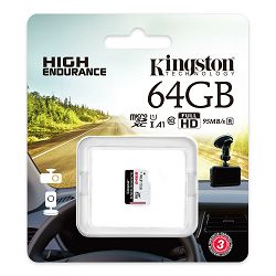 SD micro Kingston High Endurance 64GB, R95/W30, SDCE/64GB